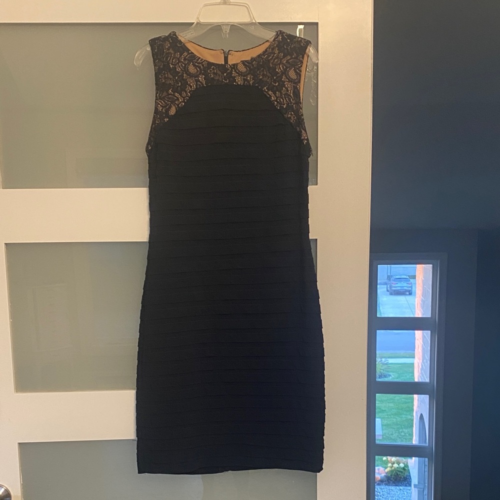 Adrianna Papelle Navy Lace Dress